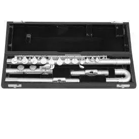 Silver Plated Alto Flute -  Sterling Silver Lip Plate & Riser - 2 Headjoints